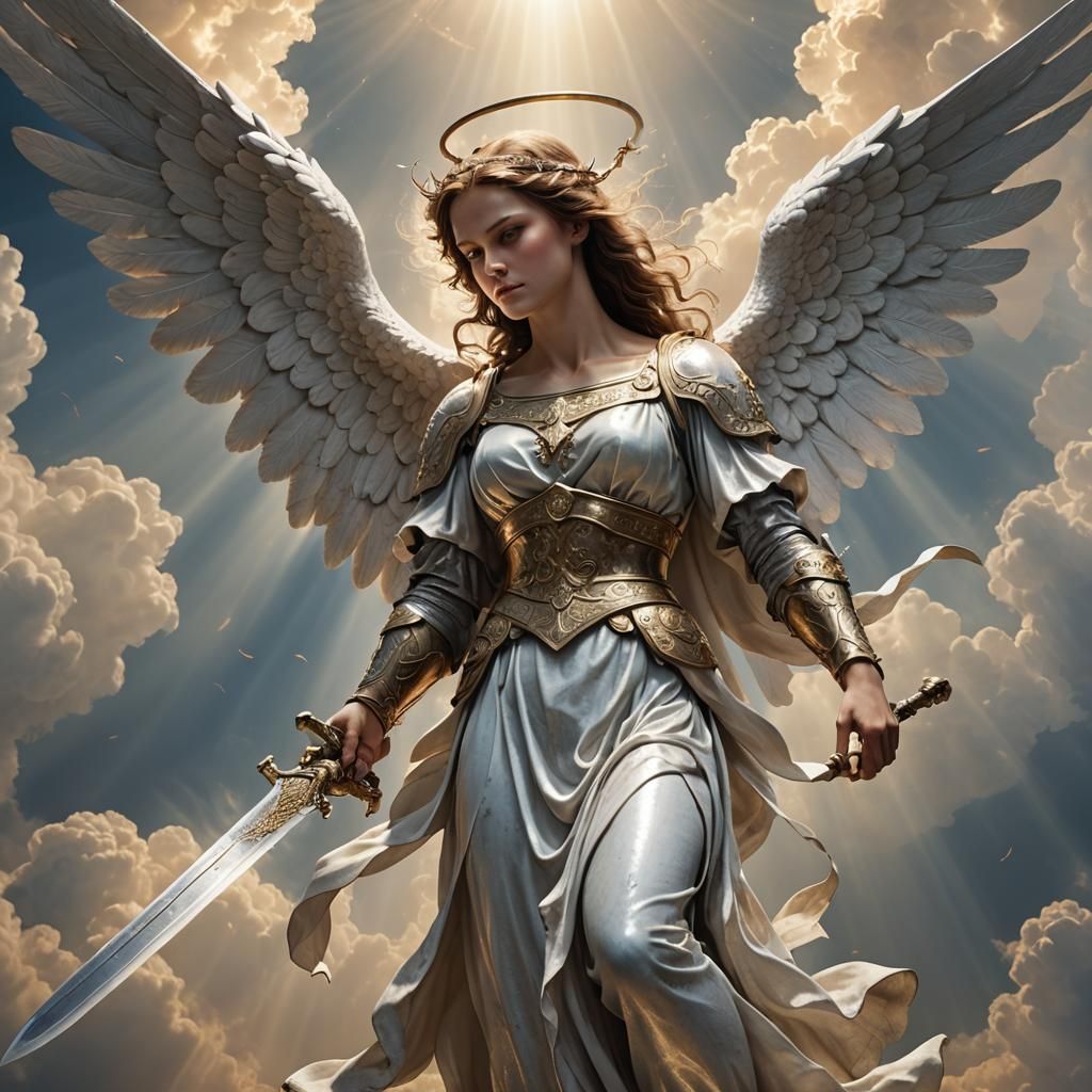 Angelic Victory Over Evil, Realistic Photo
