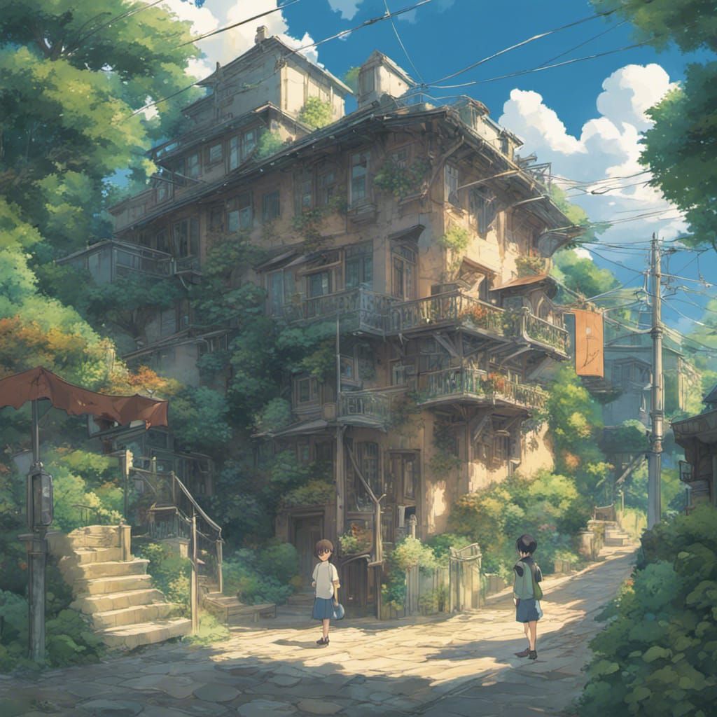 Dreamy Anime World: Studio Ghibli and Makoto Shinkai Style