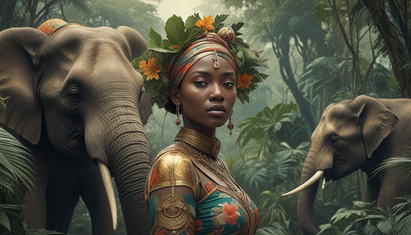 Afrofuturist Goddess of Jamaican Jungle