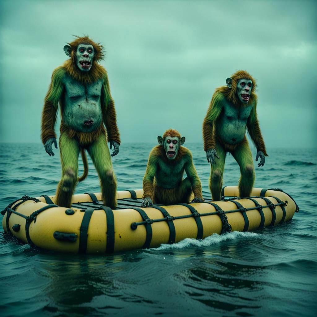 Zombie Monkey Clowns Lost at Sea: Cinematic Still