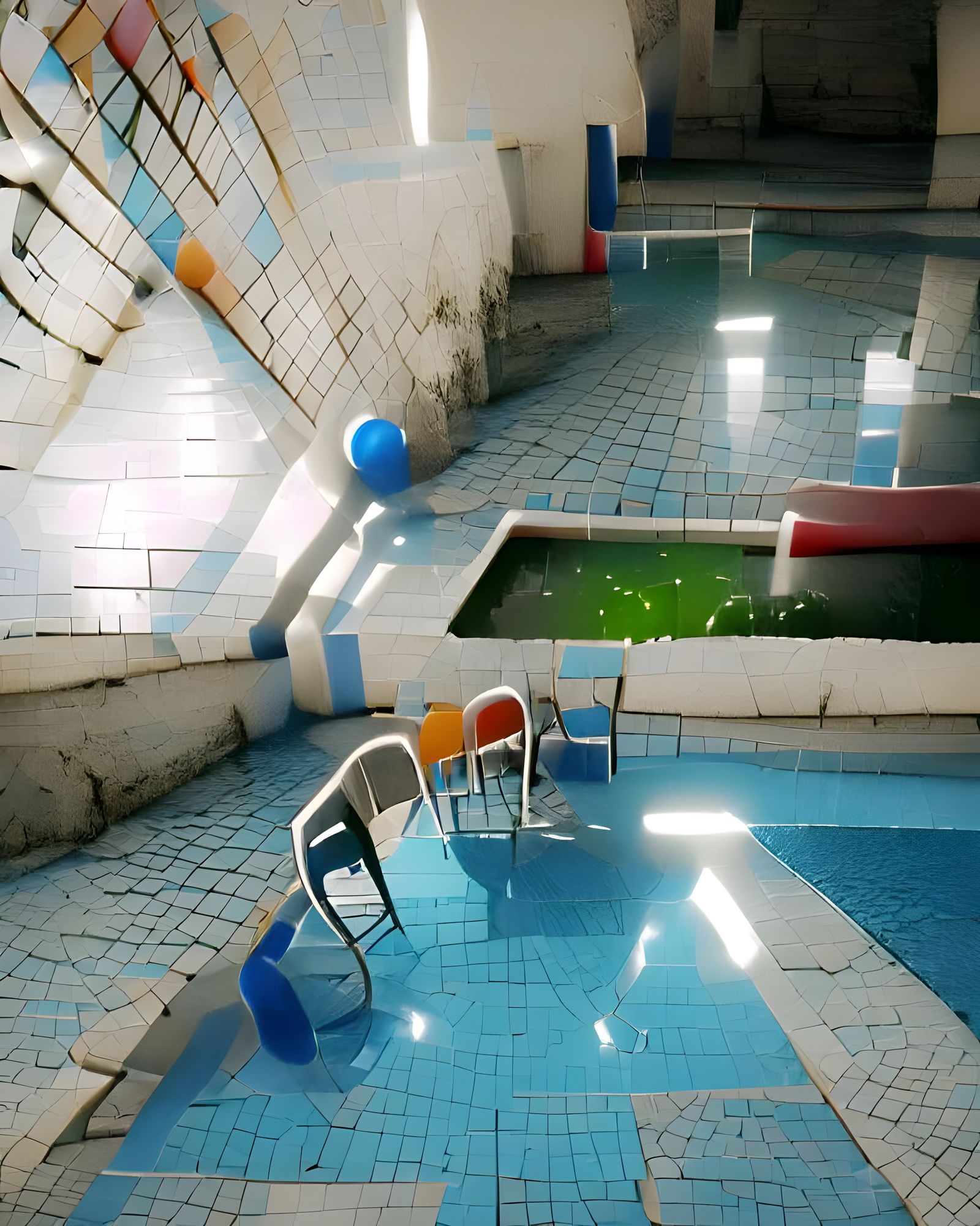 Self-Aware Water in a Digital Pool