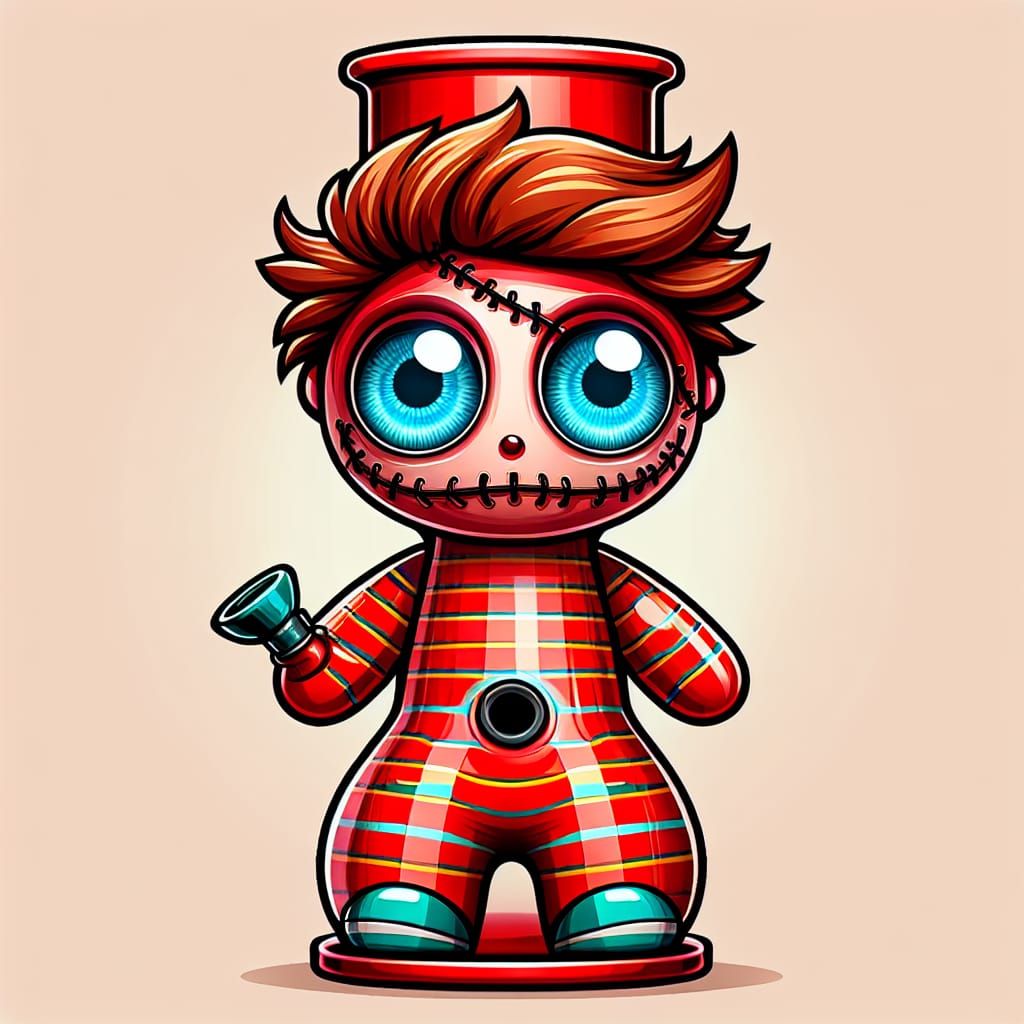 Mischievous Doll Bong: Vibrant and Unique Design