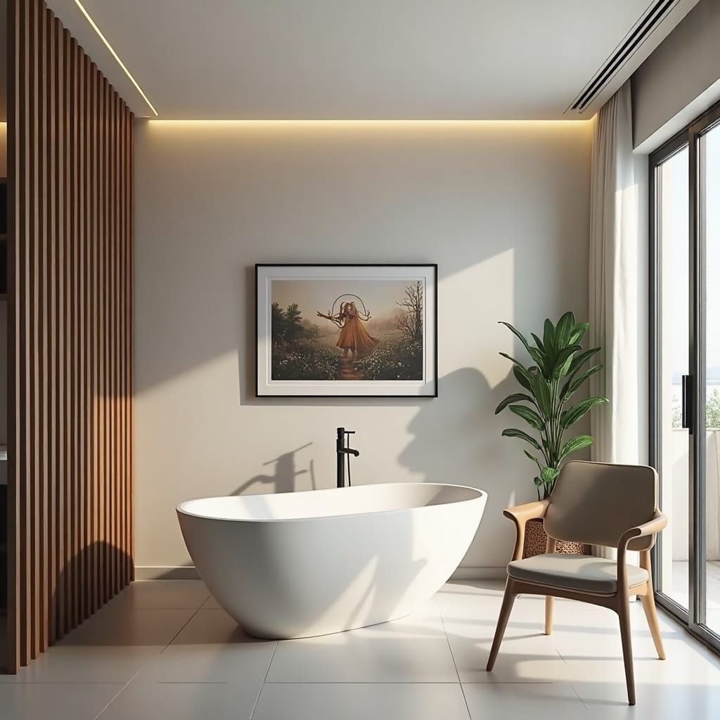 Giant Crocodile Swimming in a River, Fantasy Art