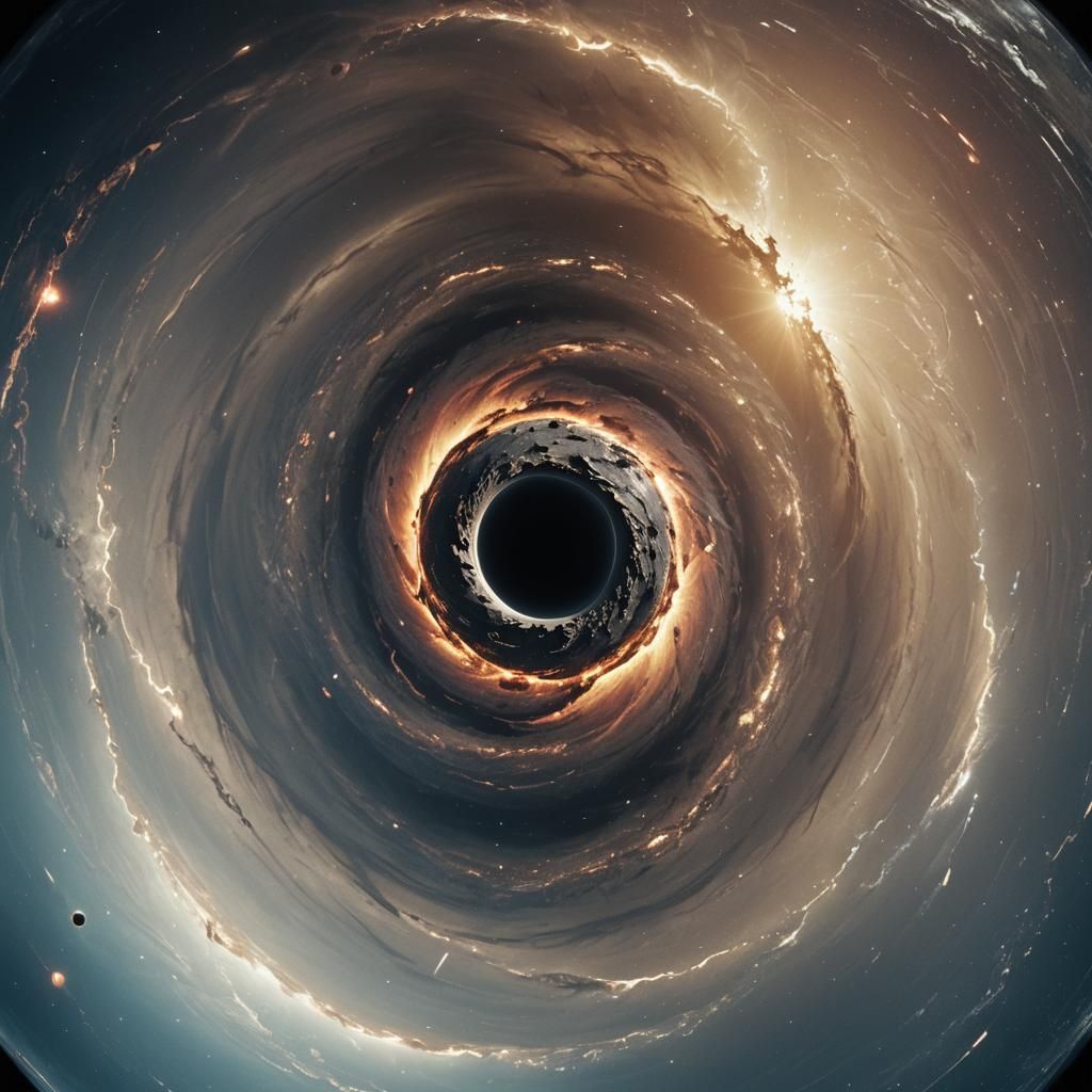 Planet Swallowed by Black Hole: Cinematic Still