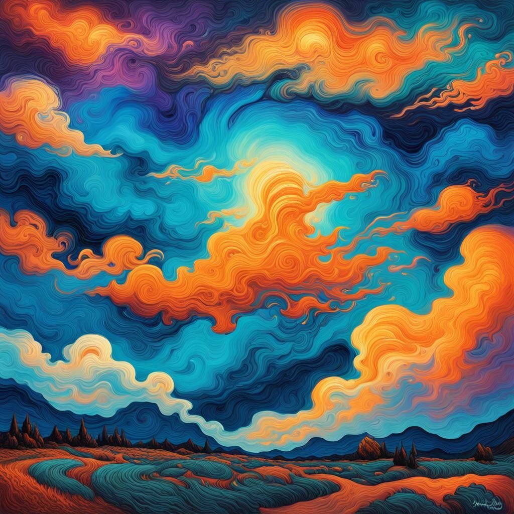 Iridescent Astral Dreamscape in Expressionist Style