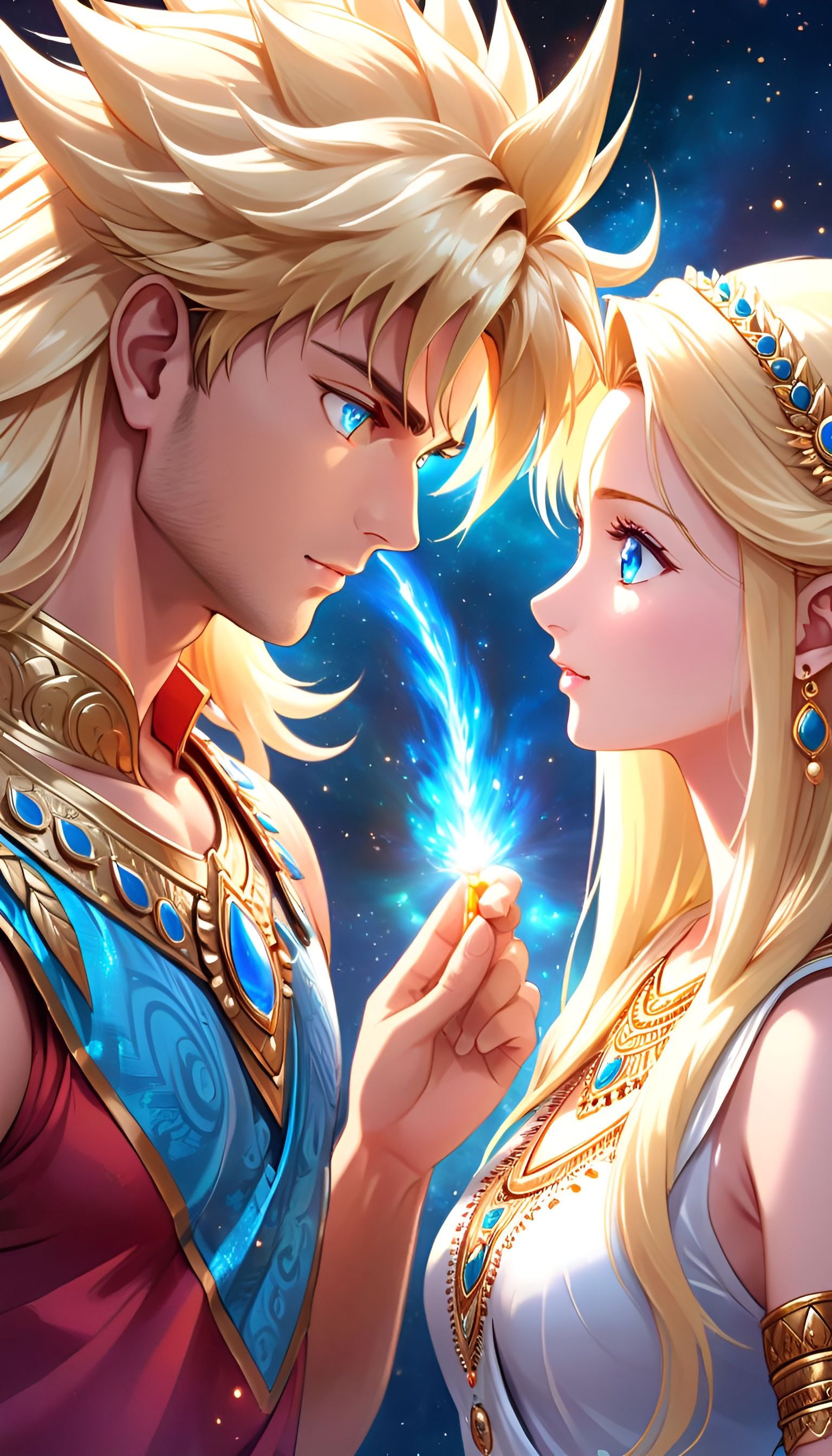 Reincarnated Hindu God and Goddess in Traditional Style