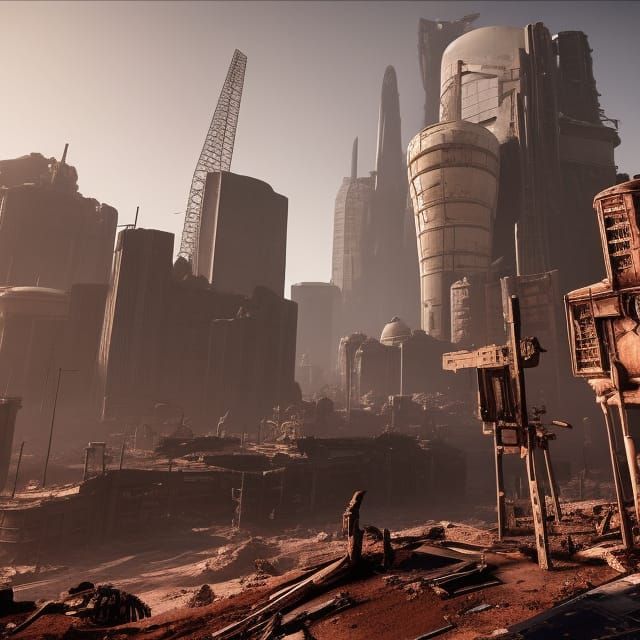 Post-Apocalyptic Wasteland Landscape in Unreal Engine 5