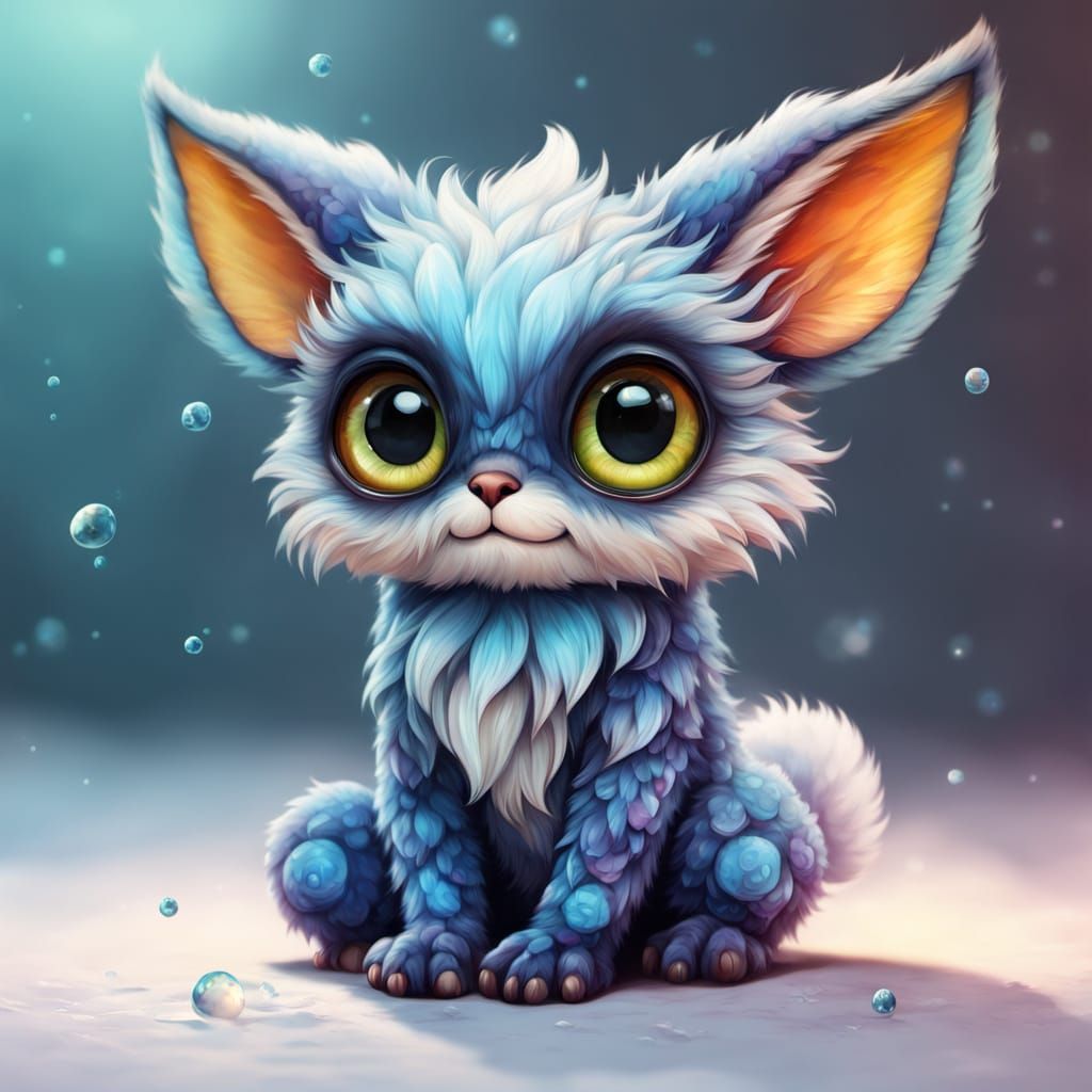 Whimsical Fantasy Creature in Vibrant VRay Style