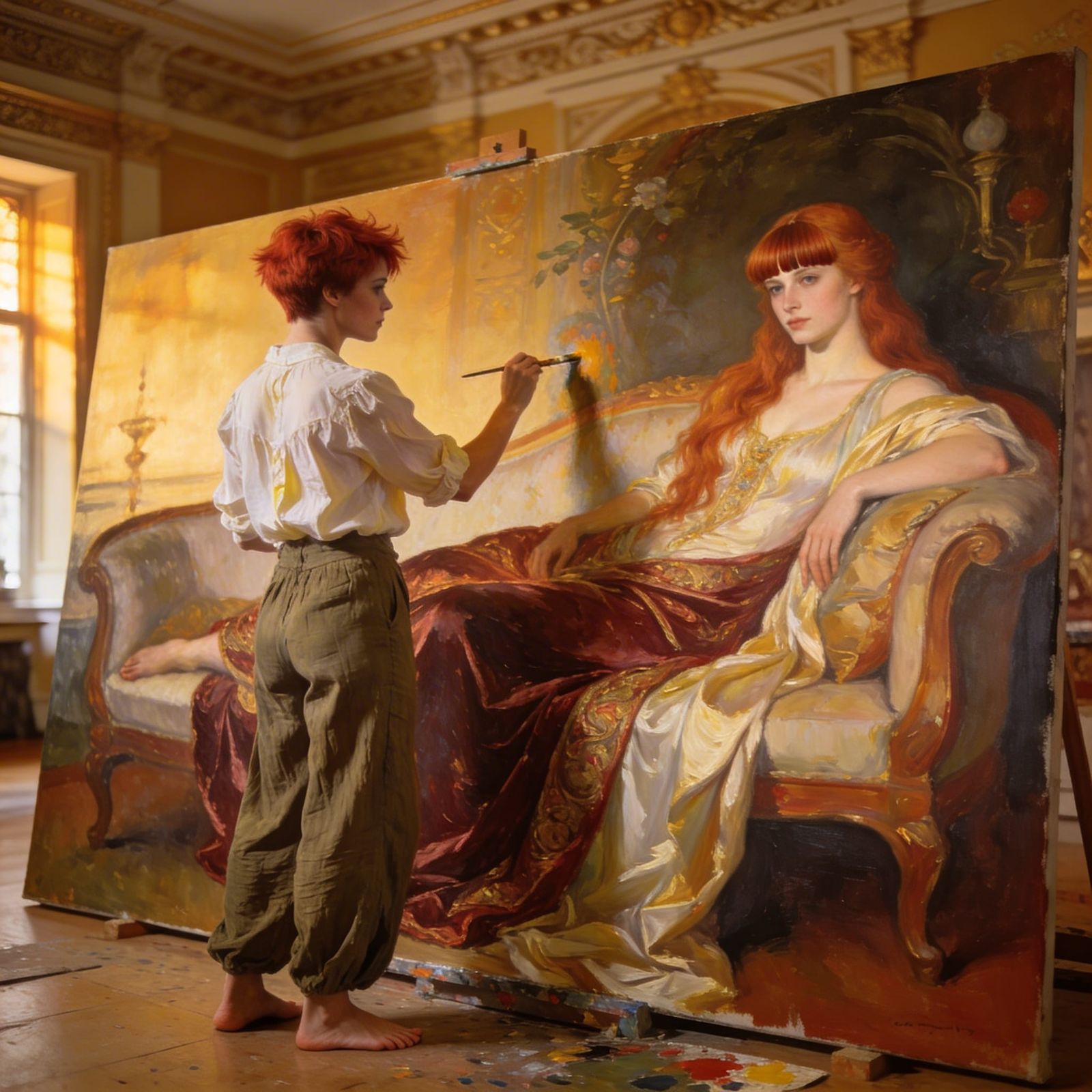 Artist Paints Mythology in Grand English Mansion