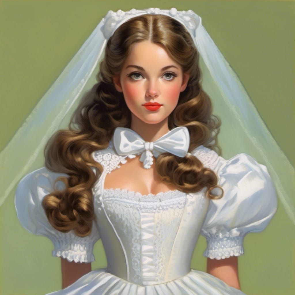 French Maid Kisses Princess in Hyperdetailed Concept Art