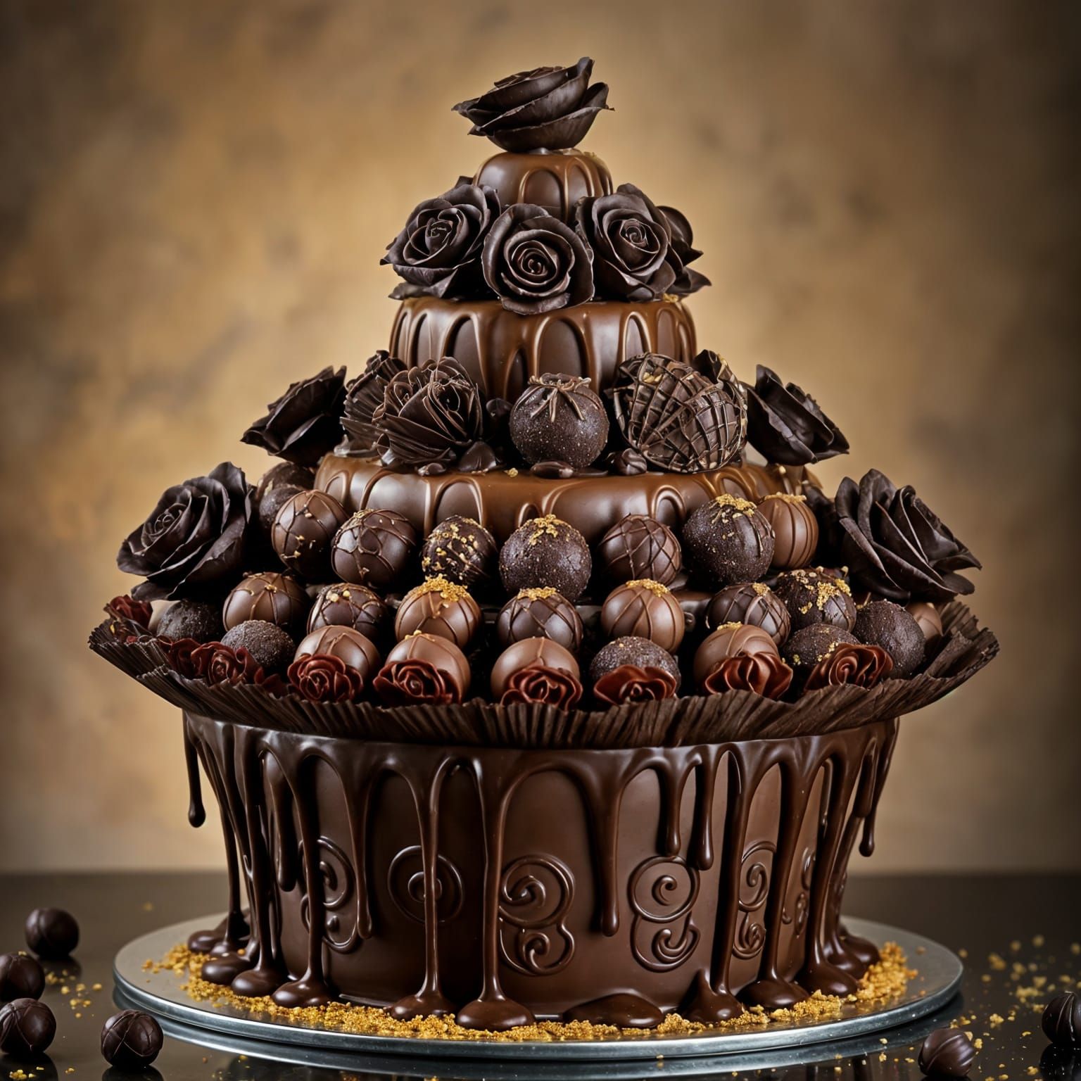 Hyperrealistic Chocolate Dessert Masterpiece in Advertising ...