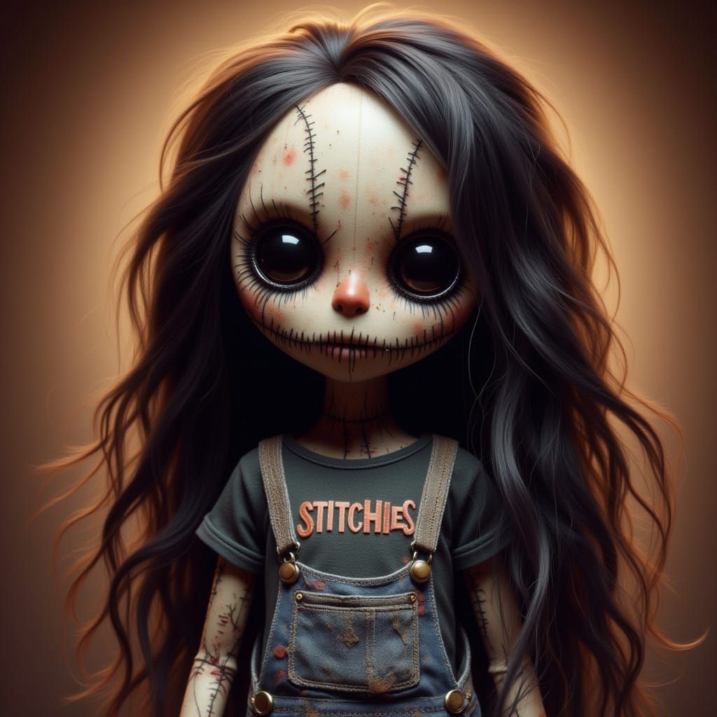 Sinister Woman Doll with "Stitchies" Shirt