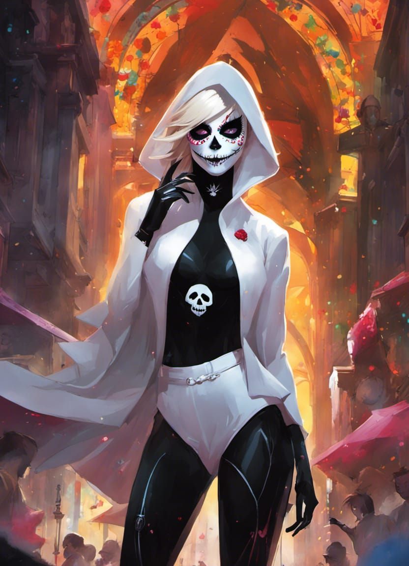 Even Spider Gwen gets into the Día de los Muertos celebration
