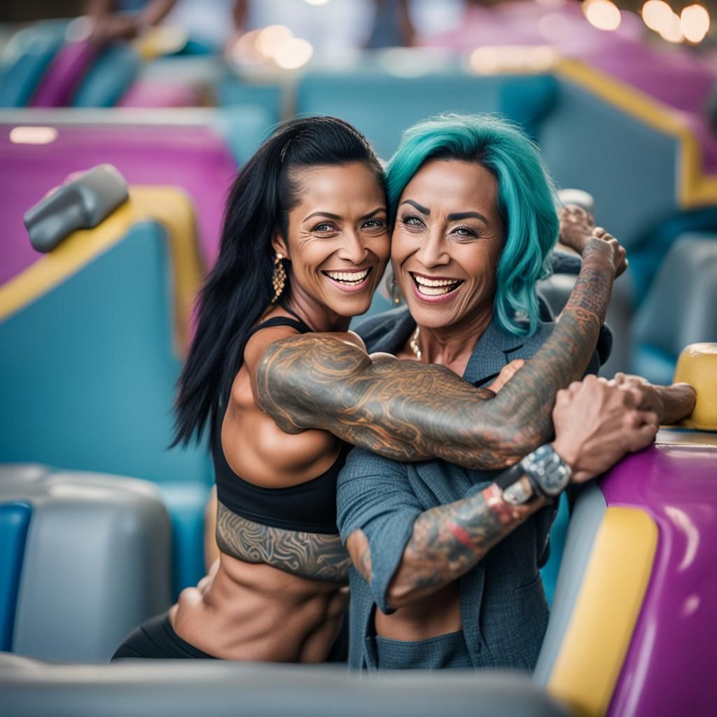 Bodybuilder Women in Jacuzzi: Professional Photography