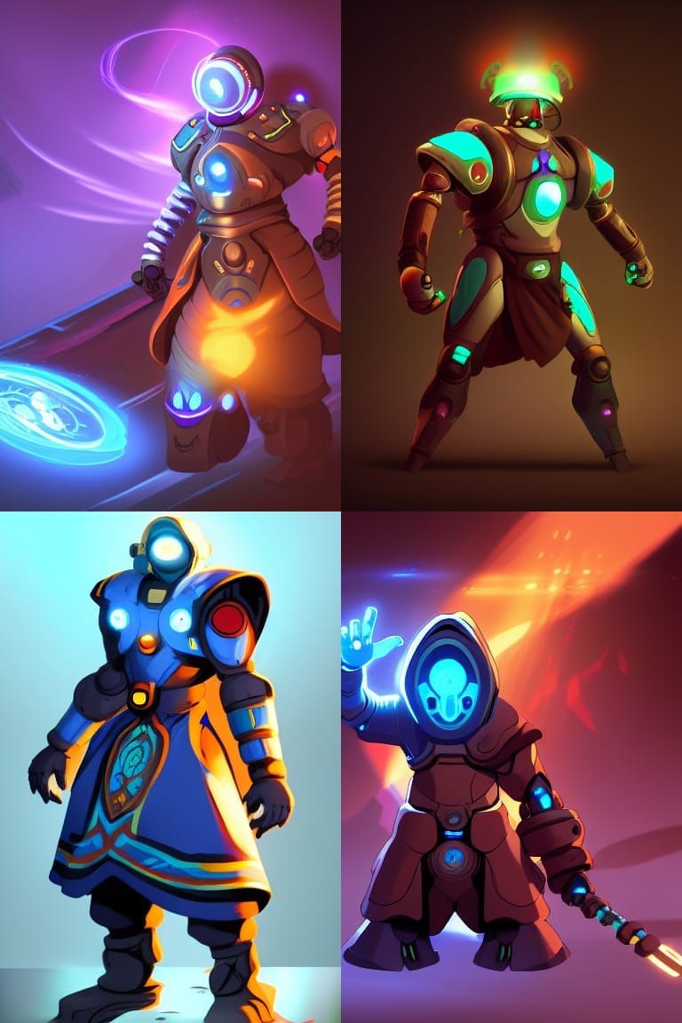 Omnic D&D Monk with Astral Self, Splash Art