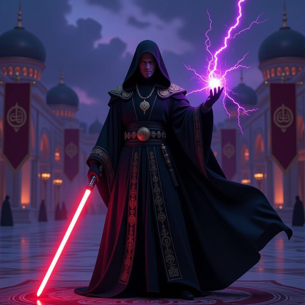 Ottoman Sultan Darth Sidious with Force Lightning