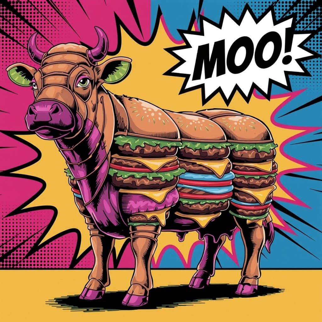 Cheeseburger Cow: A Pop Art Fantasy
