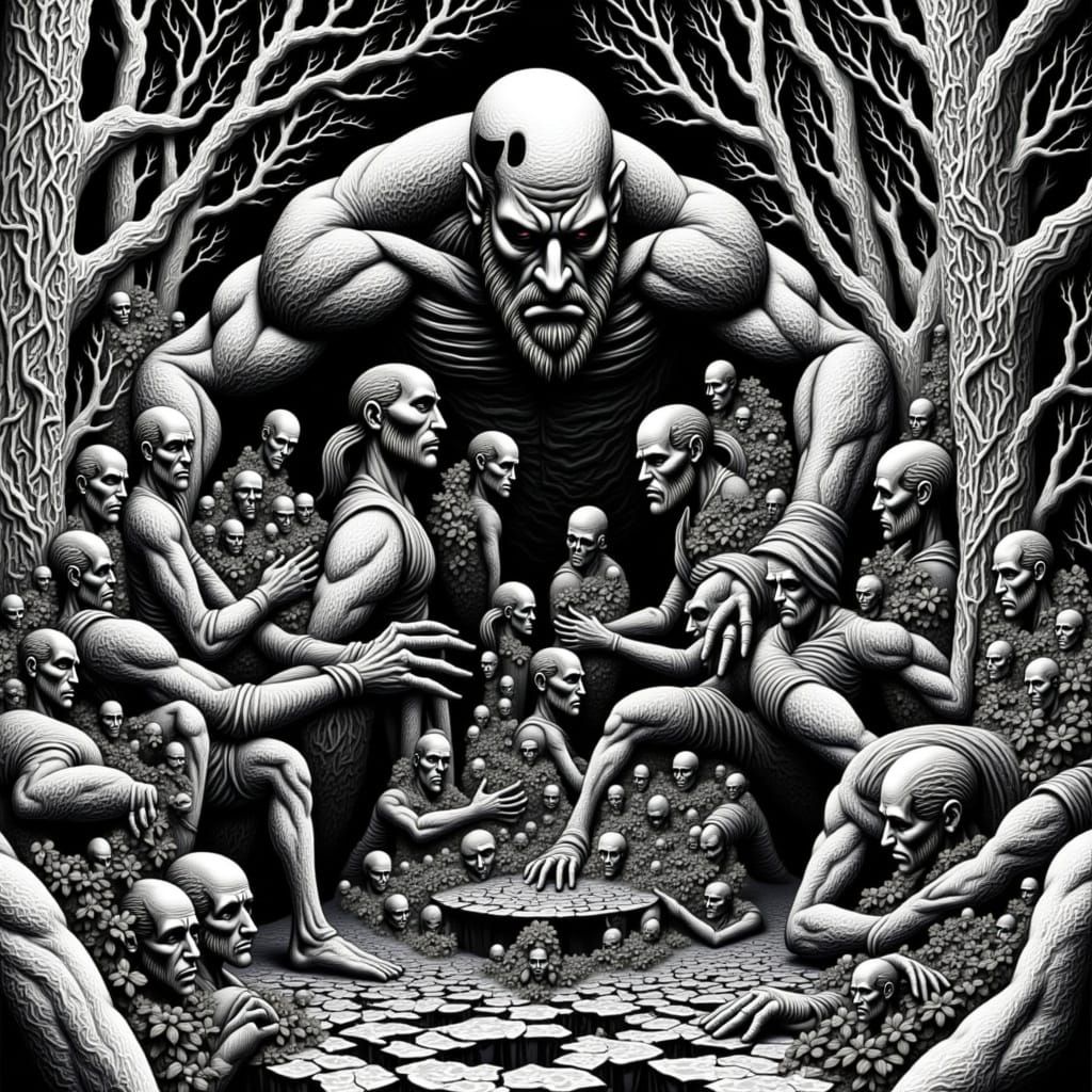 Epic Comic Book Art in Dark, Vibrant Style