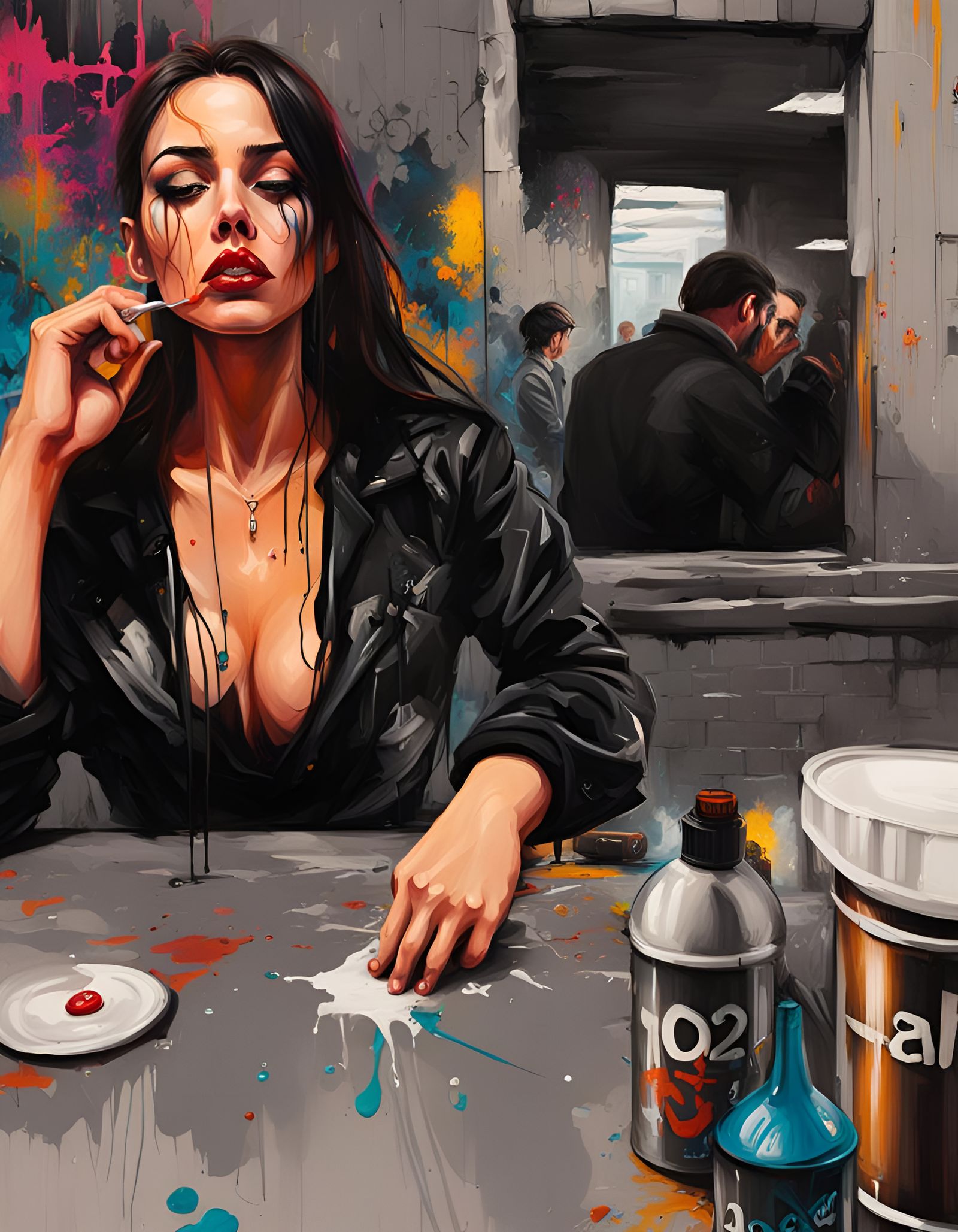 Heartbreak Graffiti Art: Waiting in Street Style