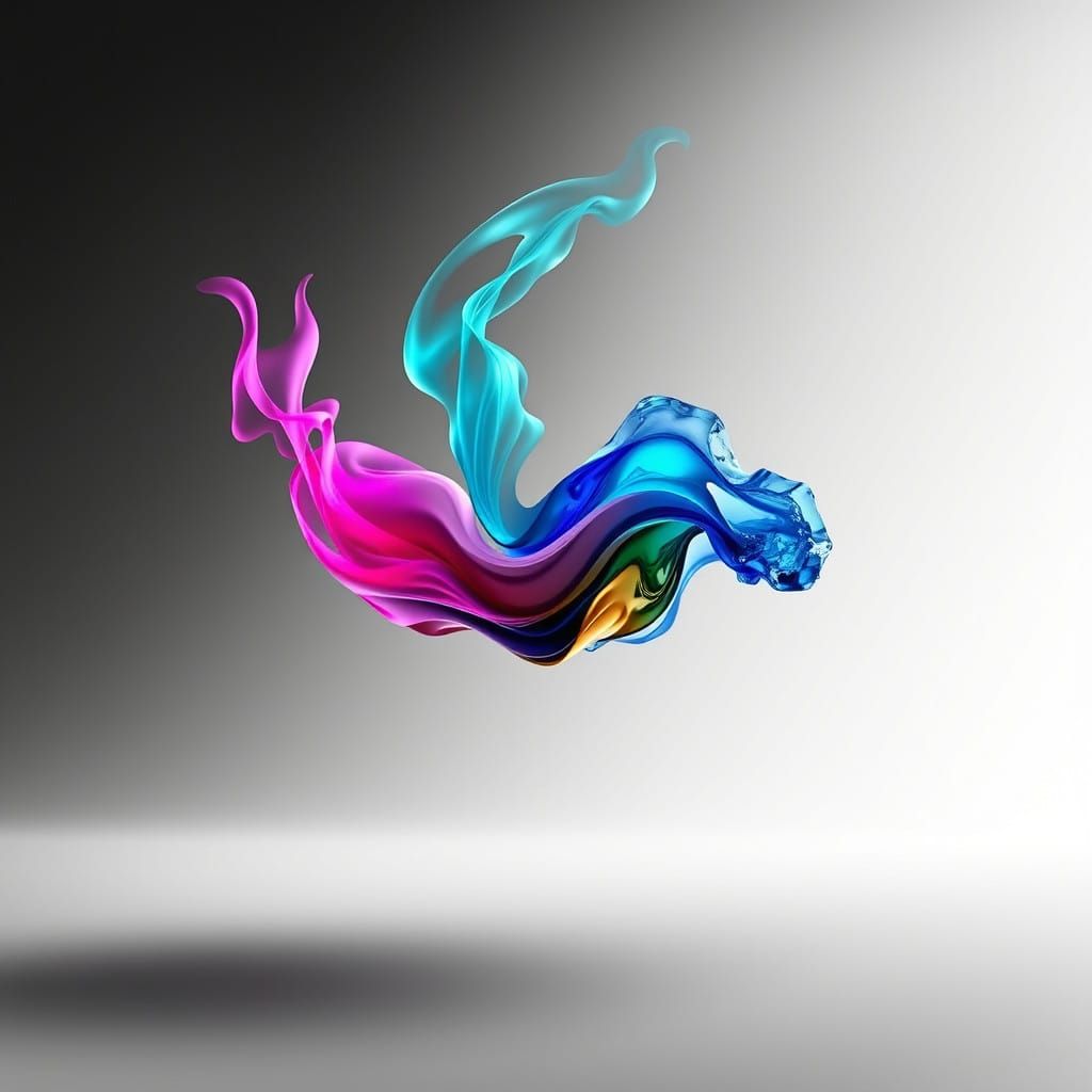 Ethereal Forms Defying Gravity in Neon Hues