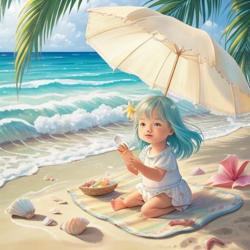 Baby's Bliss: Fiji Beach Dream in Pastel