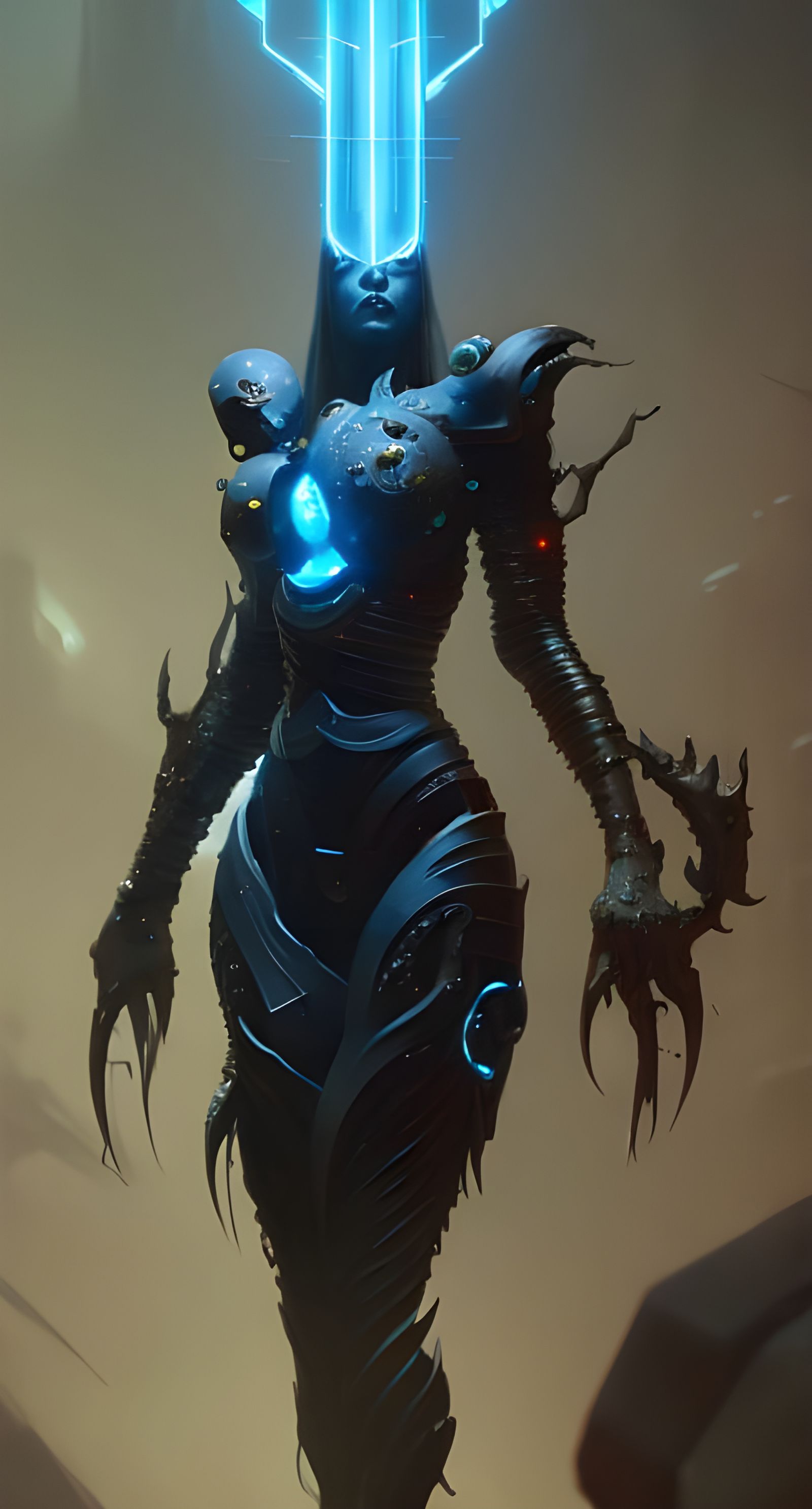 Sci-Fi Steel-Souled Sucubus Digital Art