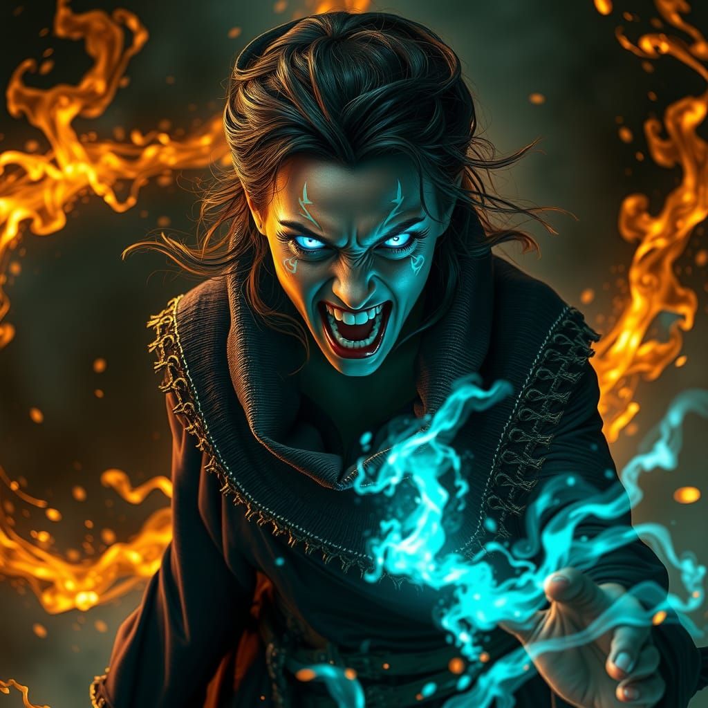 Ethereal Fury: Sorceress Embodied