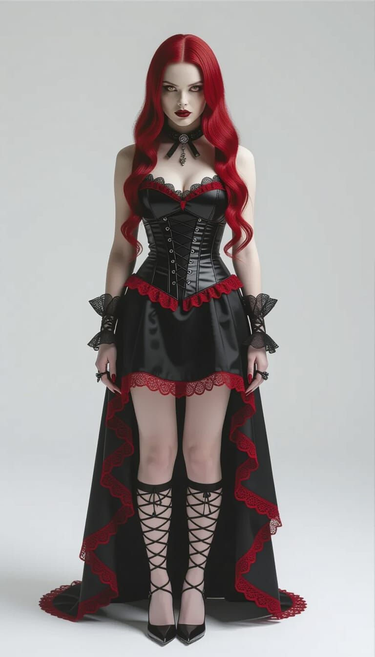 Gothic Teen Vesper Noir in Dramatic Film Still