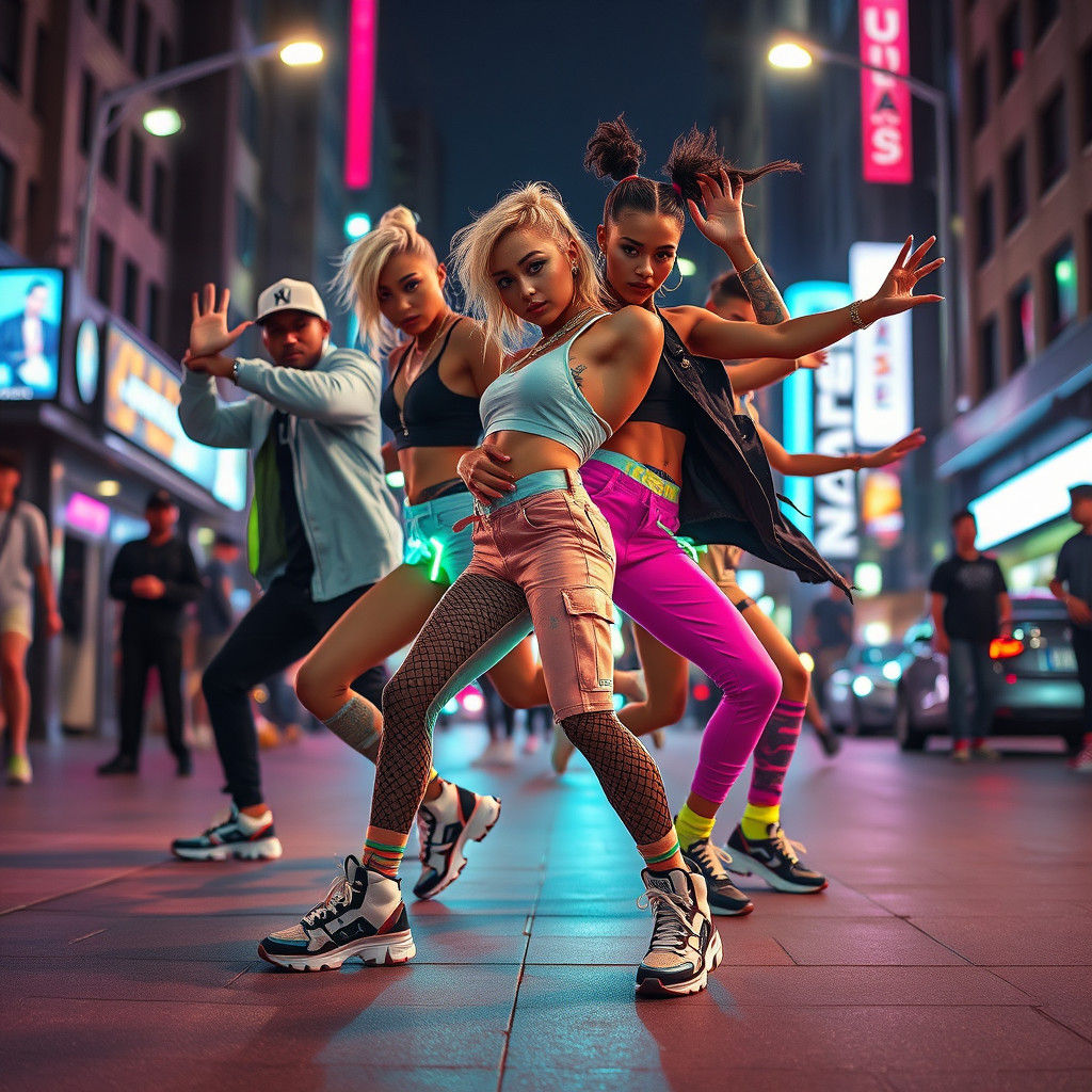 Vibrant Street Dancers in Hypnotic Motion