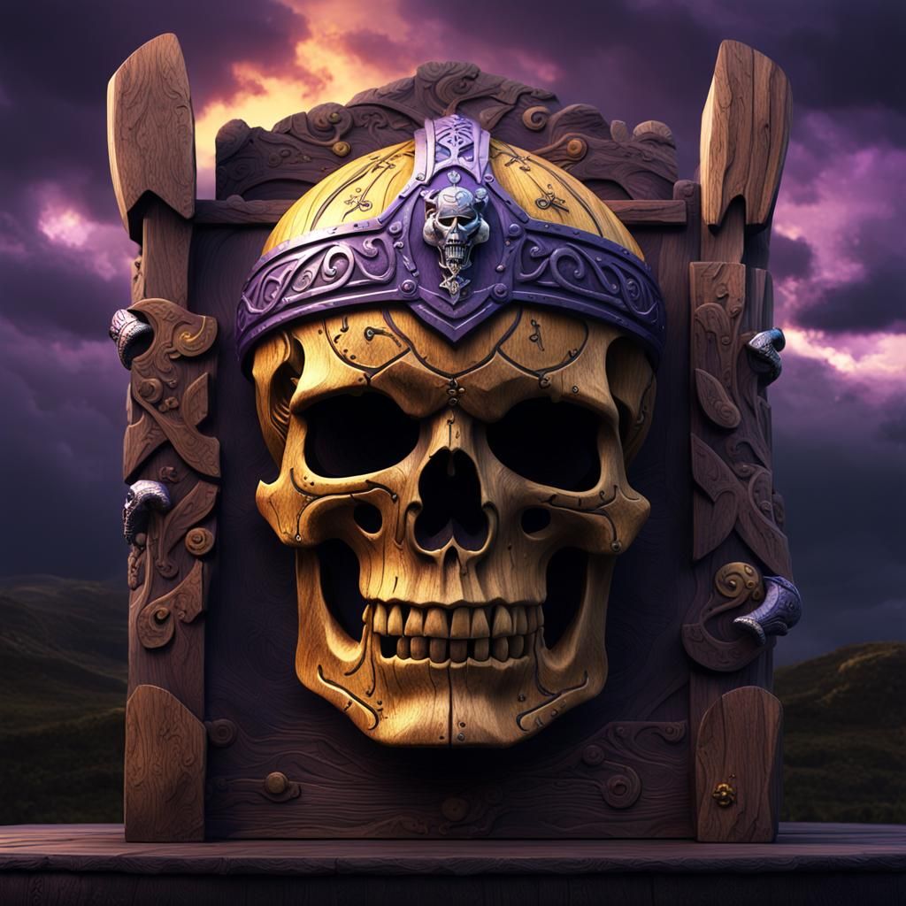 Viking Skull: Dark Fantasy Concept Art