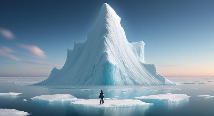 Icy Sea in Anime Style