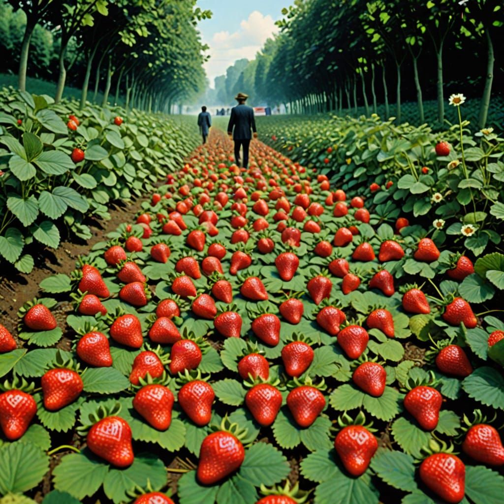 Abstract Strawberry Fields Forever Landscape