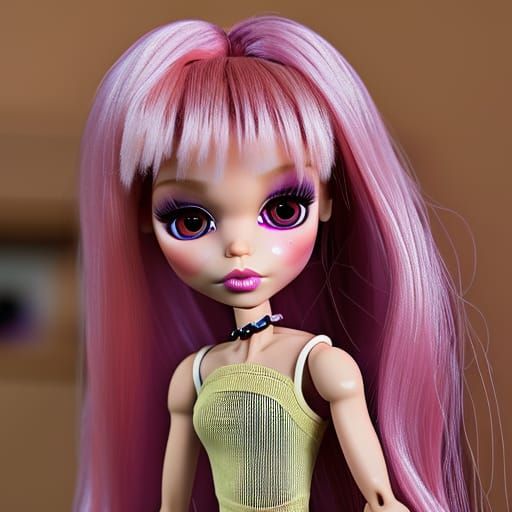 Bratz Doll with Pink Hair in Y2K Style