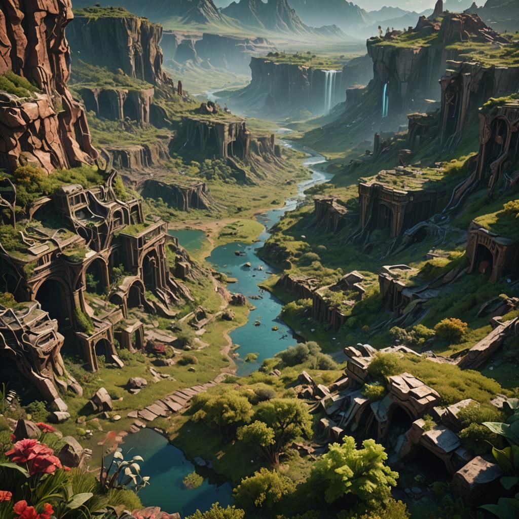 Lush Nature Reclaims Apocalyptic Wasteland