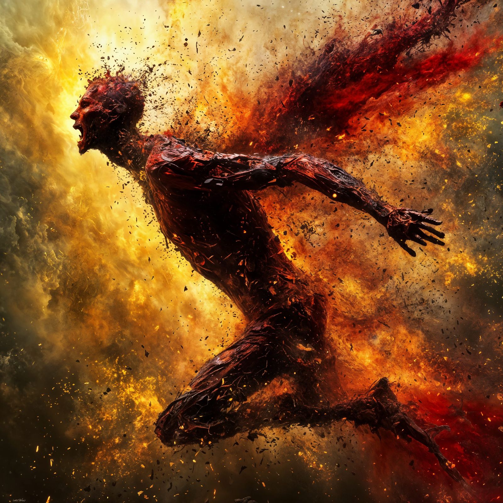 Hero's Disintegration into Bioluminescent Energy