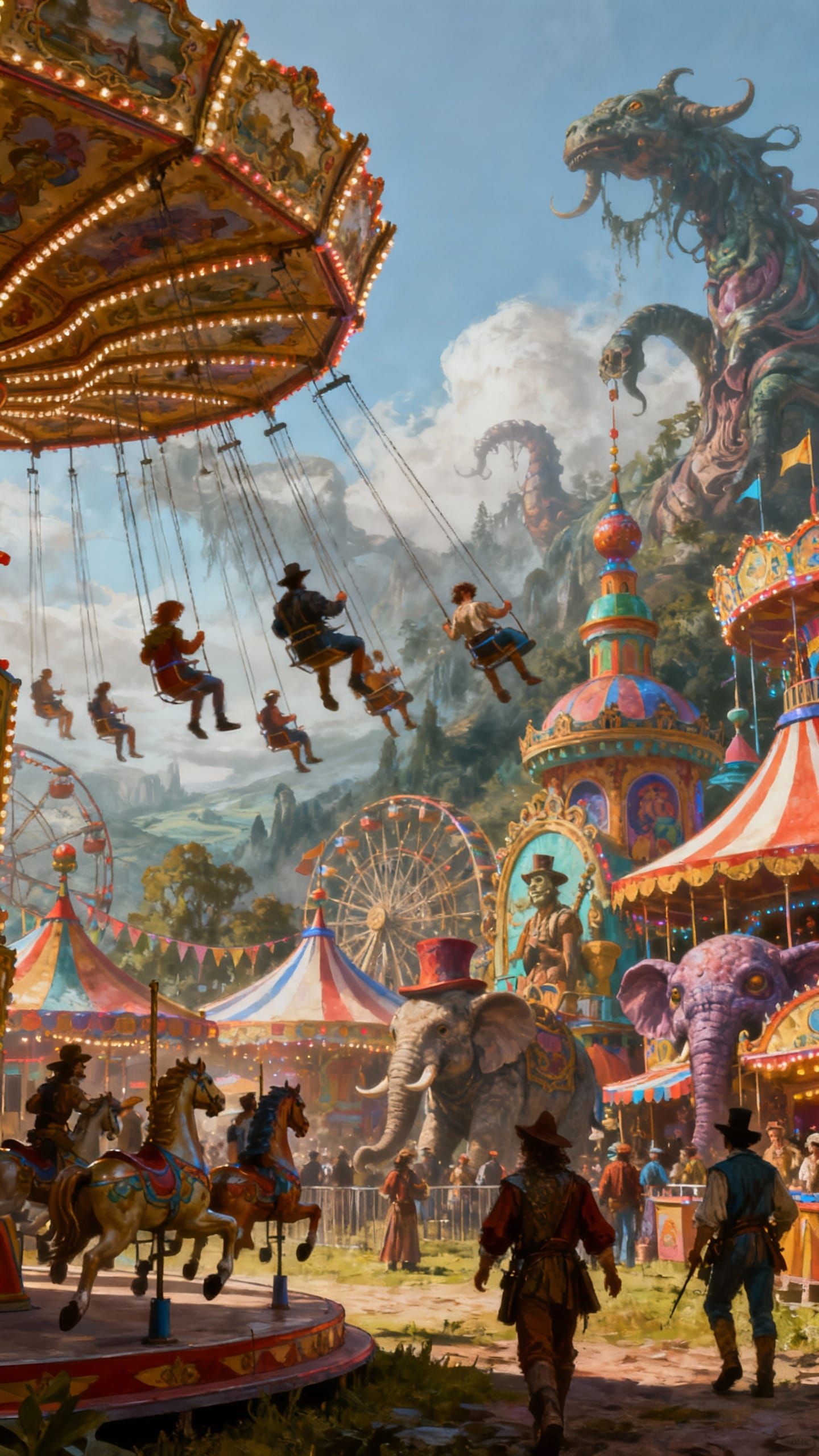 Whimsical Fantasy Carnival in Unreal Engine Style