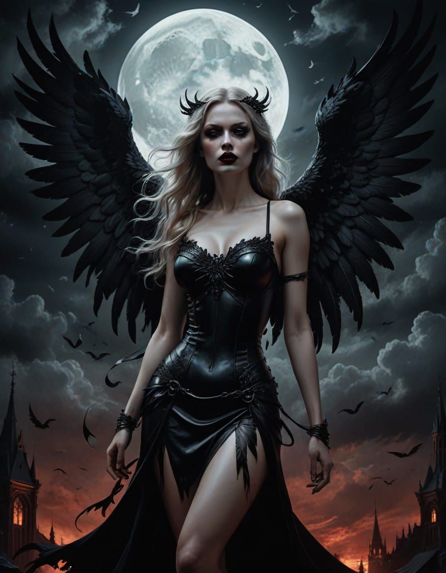 Evil Angel in Dark Fantasy Art