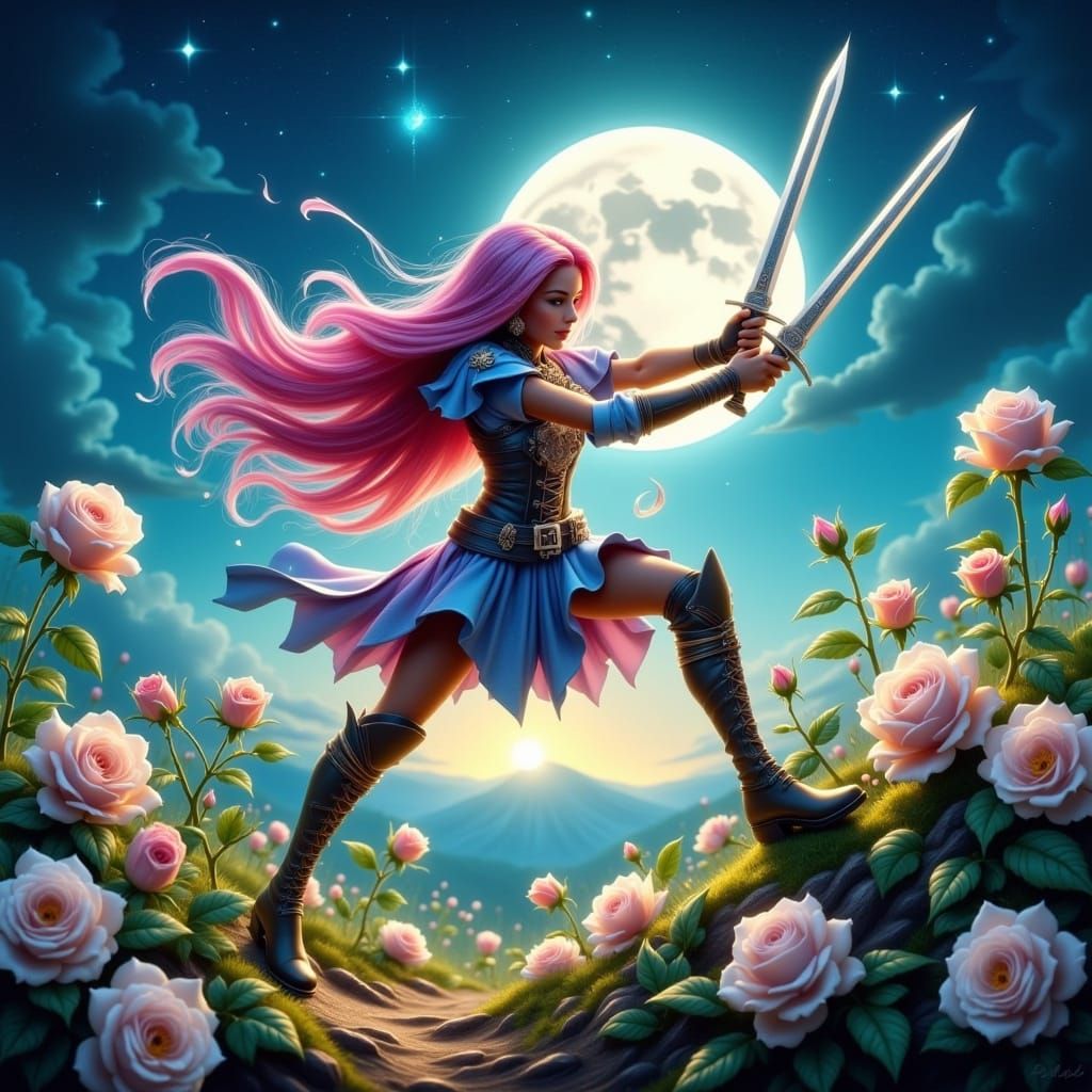 Deadpool Sidekick in Cyberpunk Hyperreal Style