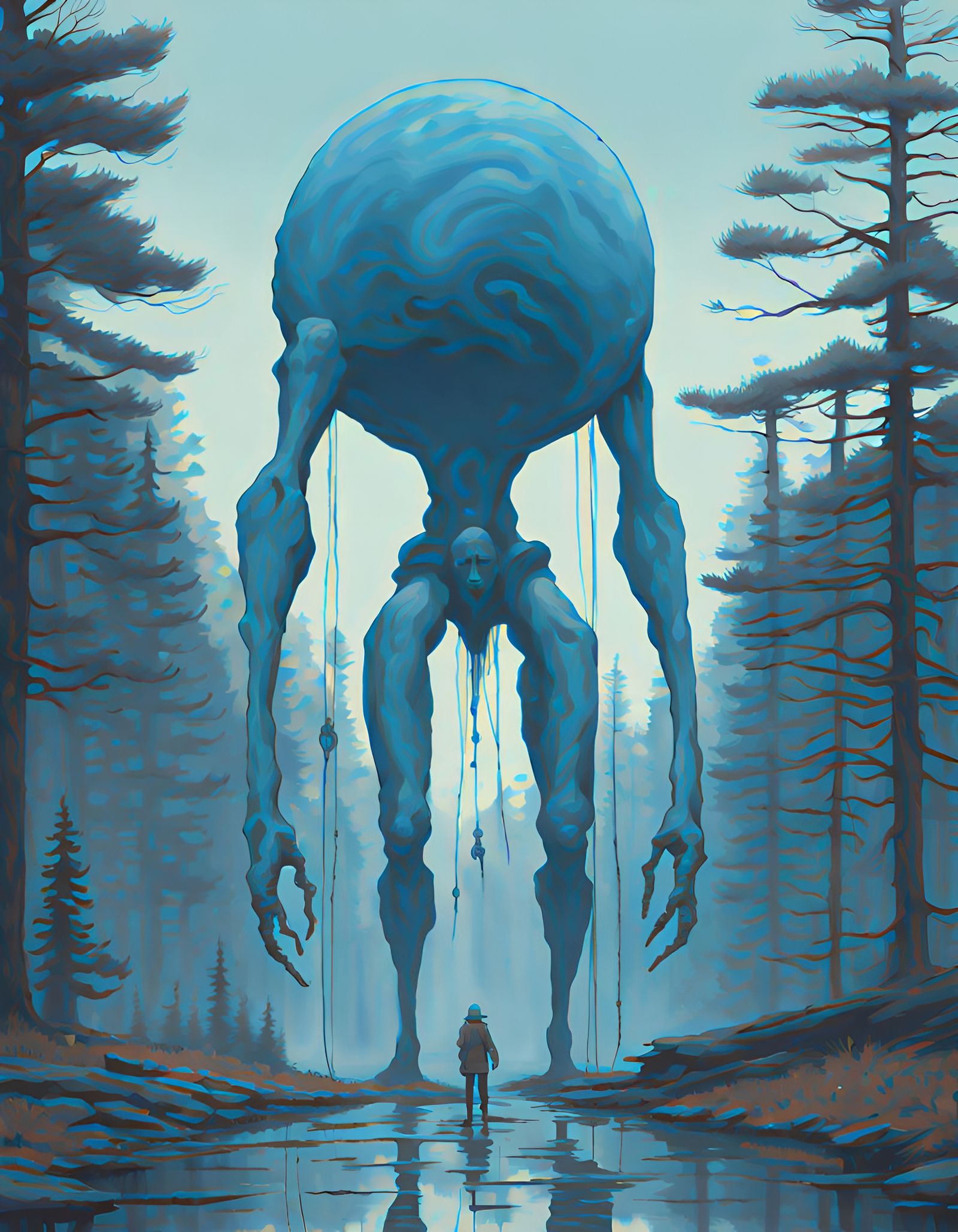 Amorphous Faerie Titan in Digital Painting Style