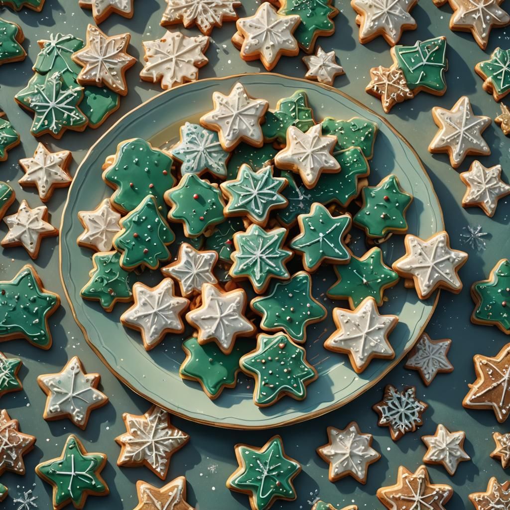 Festive Christmas Cookies: Digital Matte Painting