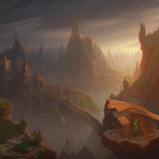 Detailed Matte Painting of a Fantastical Pickle