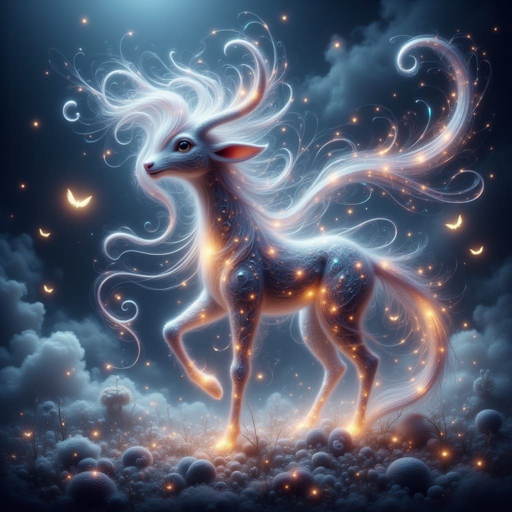 Ethereal Animal in Whimsical Dreamscape