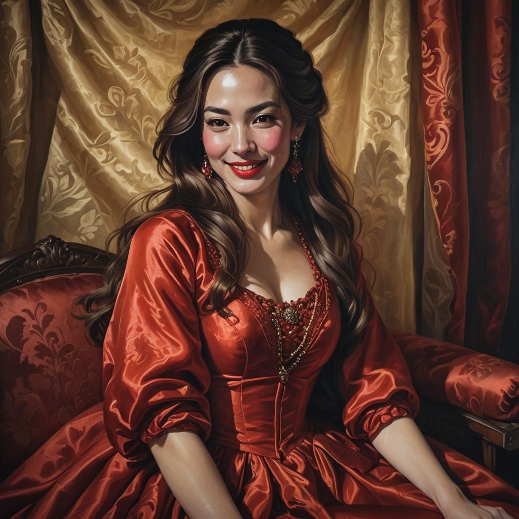 A young woman smile age 32 realistic