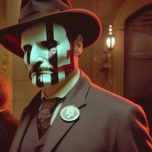 Intricate Crime Scene in Gothic Horror Style