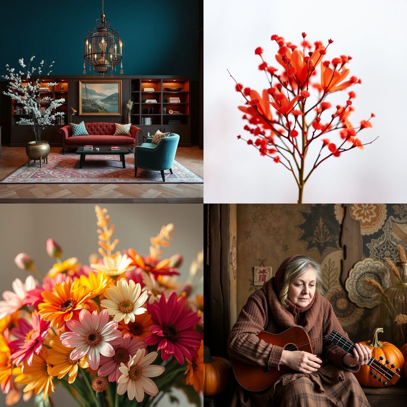 Radiant Autumn Bouquet in Contemporary Style