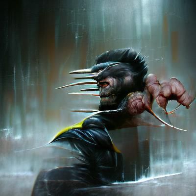 Sinister Wolverine Portrait in Dark Fantasy Style