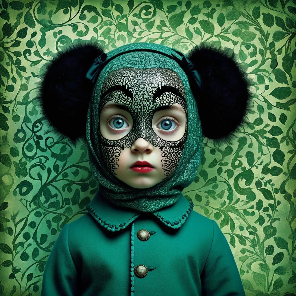 Enigmatic Shadows Clash: Fairytale-Chic Portrait