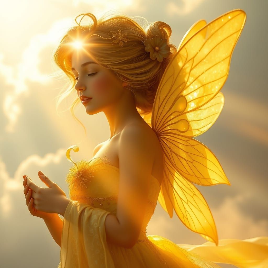 Celestial Goddess Radiates Divine Light