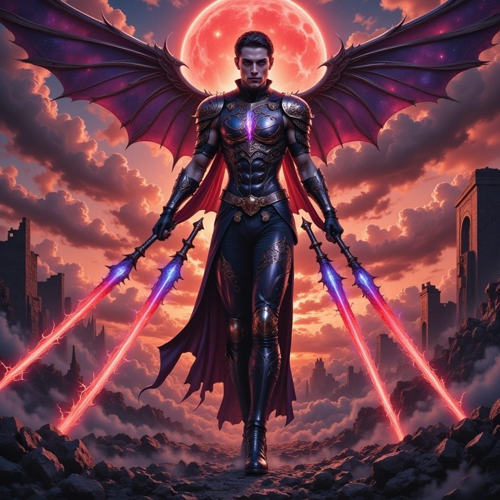 Nyx: Divine Warrior Queen on a Battlefield