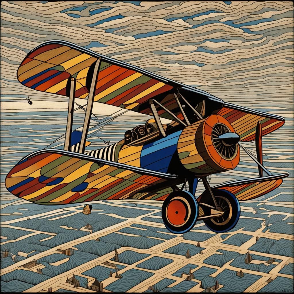 Biggles, By M.C. Escher